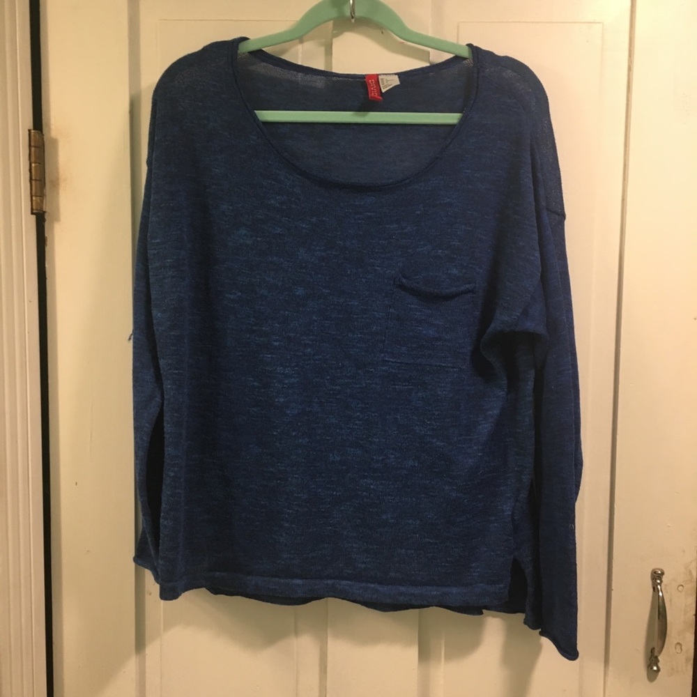 L Blue H&M Pocket Sweater
